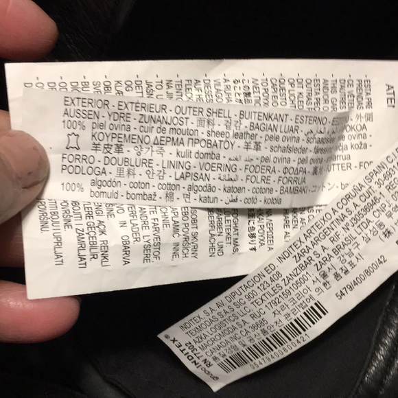 ZARA LIMITED EDITION COLLECTION NWT REAL LEATHER SKINNY FIT JEANS SIZE 32 - Picture 6 of 10